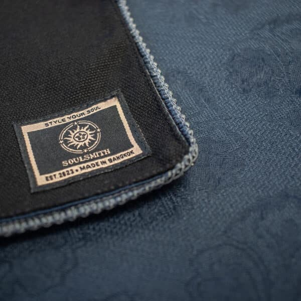 Tarot Cloth – Navy Blue Damask