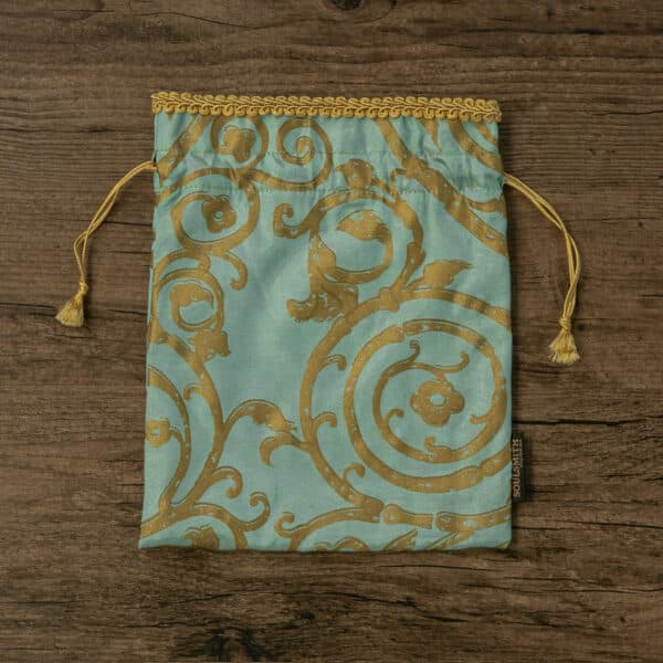 Tarot Bag – Turquoise Windsor Scroll