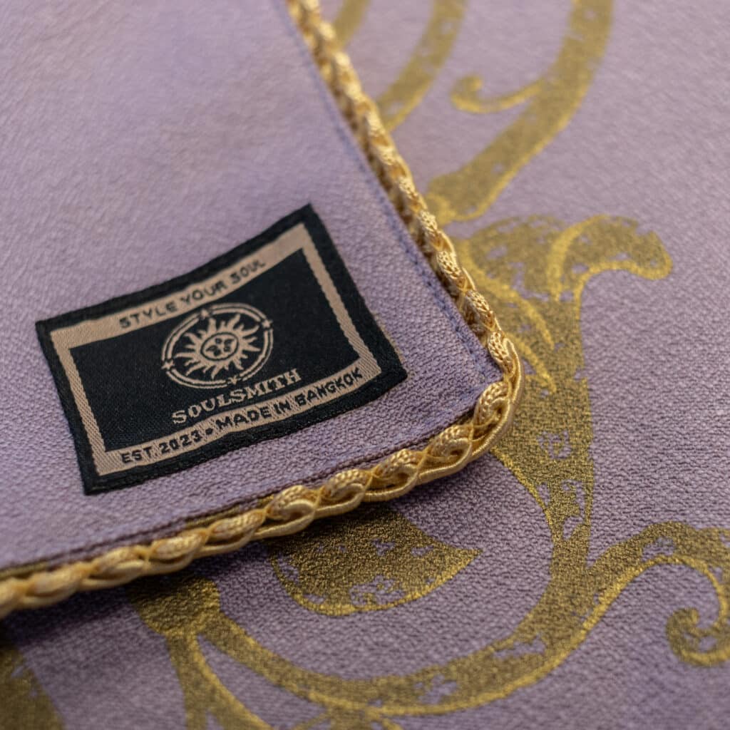 Tarot Cloth – Purple Windsor Scroll (60x60) | SoulSmith