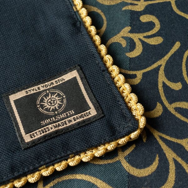 Tarot Cloth – Deviant Navy Blue Scroll